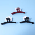 One-line flocking hair claw clip