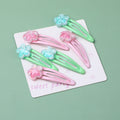 Gradient color flower children's hair clip-6pcs