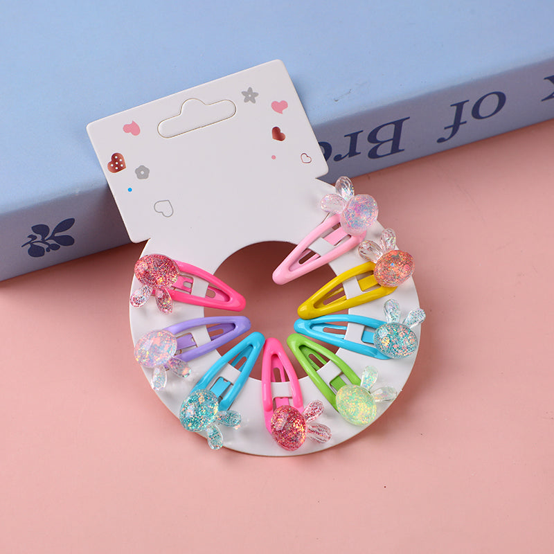 Crystal bowknot children's hair clip-8pcs