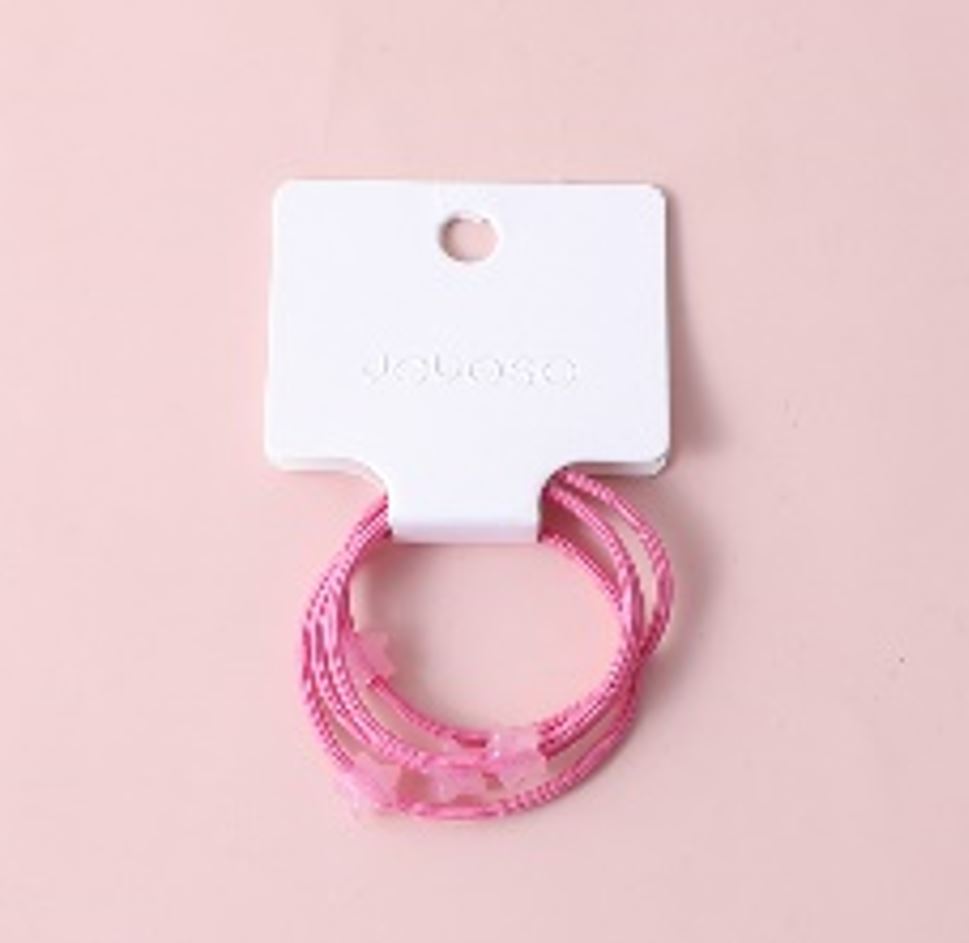 Five stars bead hair tie-4pcs