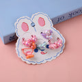 Colorful bear head children's hair tie-10pcs