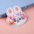 Colorful beads children's hair tie-10pcs