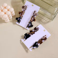 Coffee Leopard Series – Fan-Shaped Claw Clips – 6pcs