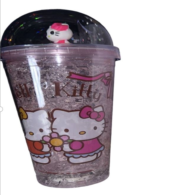 Hello kitty bottle with straw