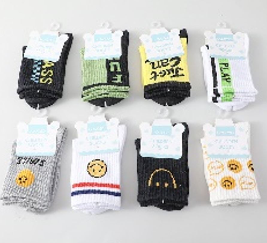 Fashionable letter series children's mild-calf socks-M