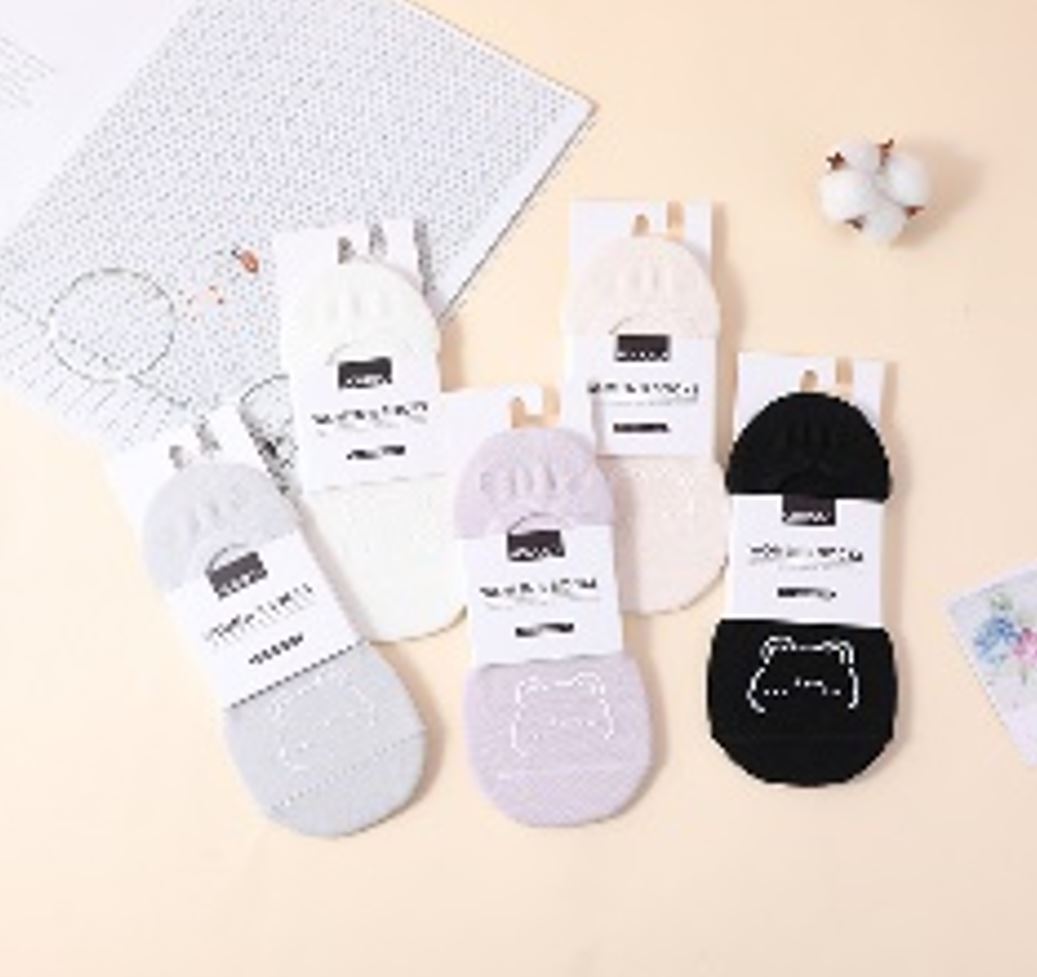 3D offset printing cartoon bear Lady's socks