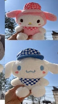 Kuromi Gingham Casquette Mascot Clip-On Plush