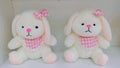 fluffy white rabbit plush toys