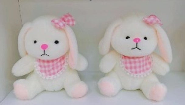 fluffy white rabbit plush toys