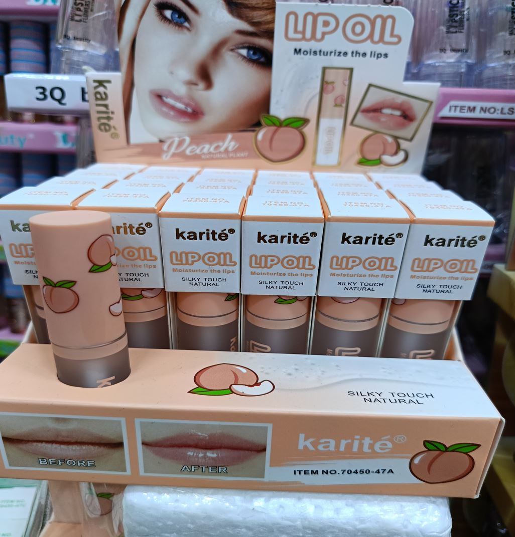 Peach oil lip moisturizer