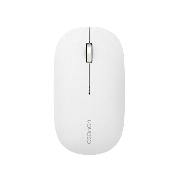Metal mouse wheel mute wireless mouse-white