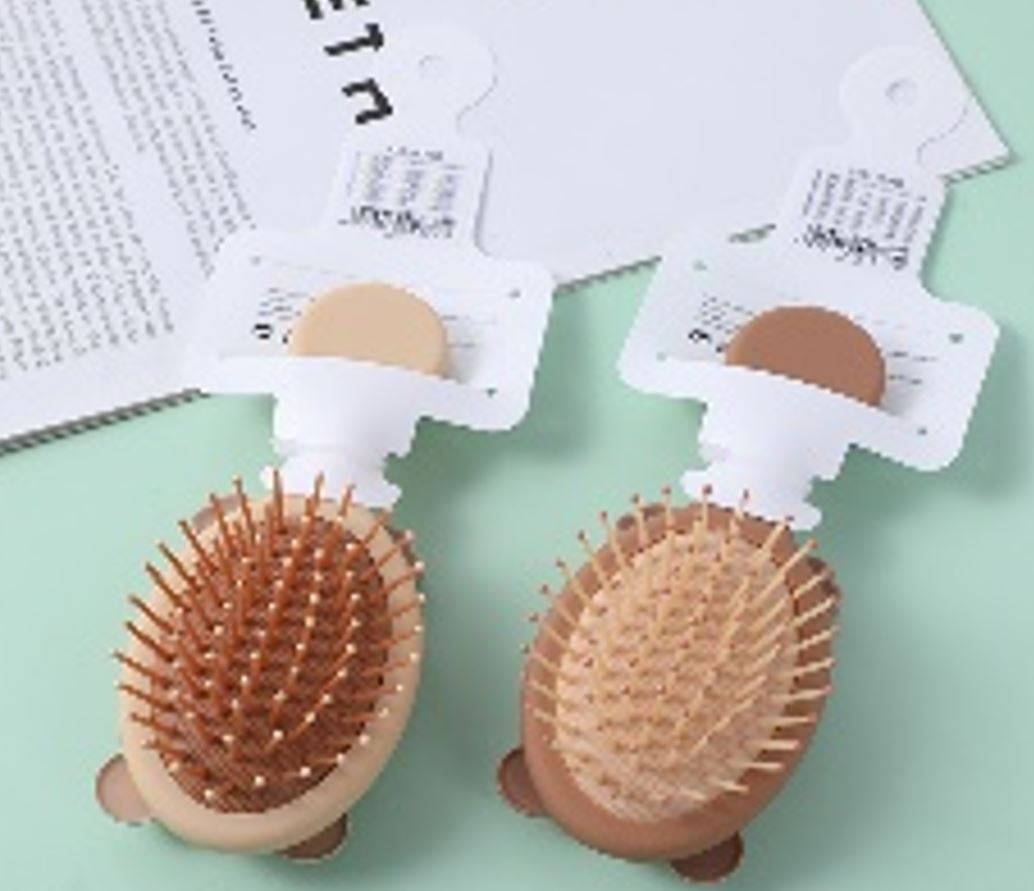 Bubble tea bear patch mini air cushion comb-3140