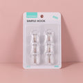 Square traceless transparent hook 6pcs