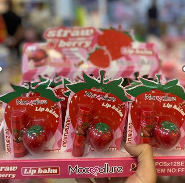 Straw berry two pcs lip balm