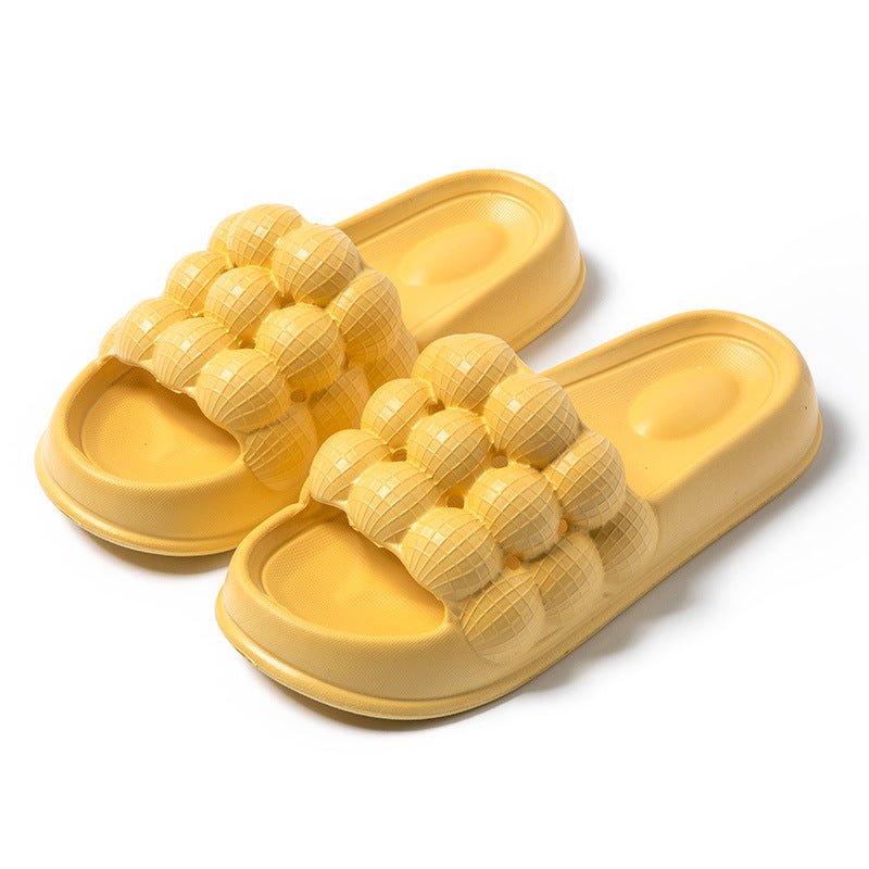 Bubble pattern yellow women's household slipper size 38-39