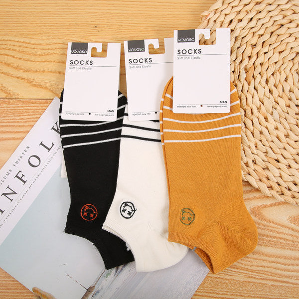 Stylish trendy preppy style inwrought men's socks
