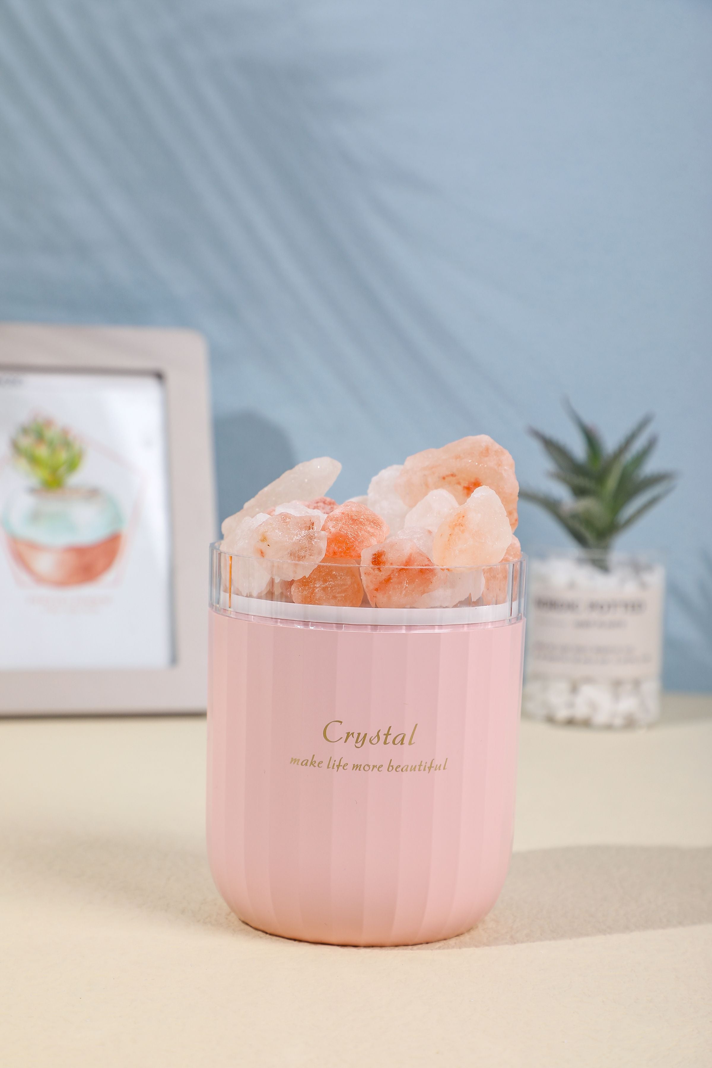 Salt stone humidifier-pink
