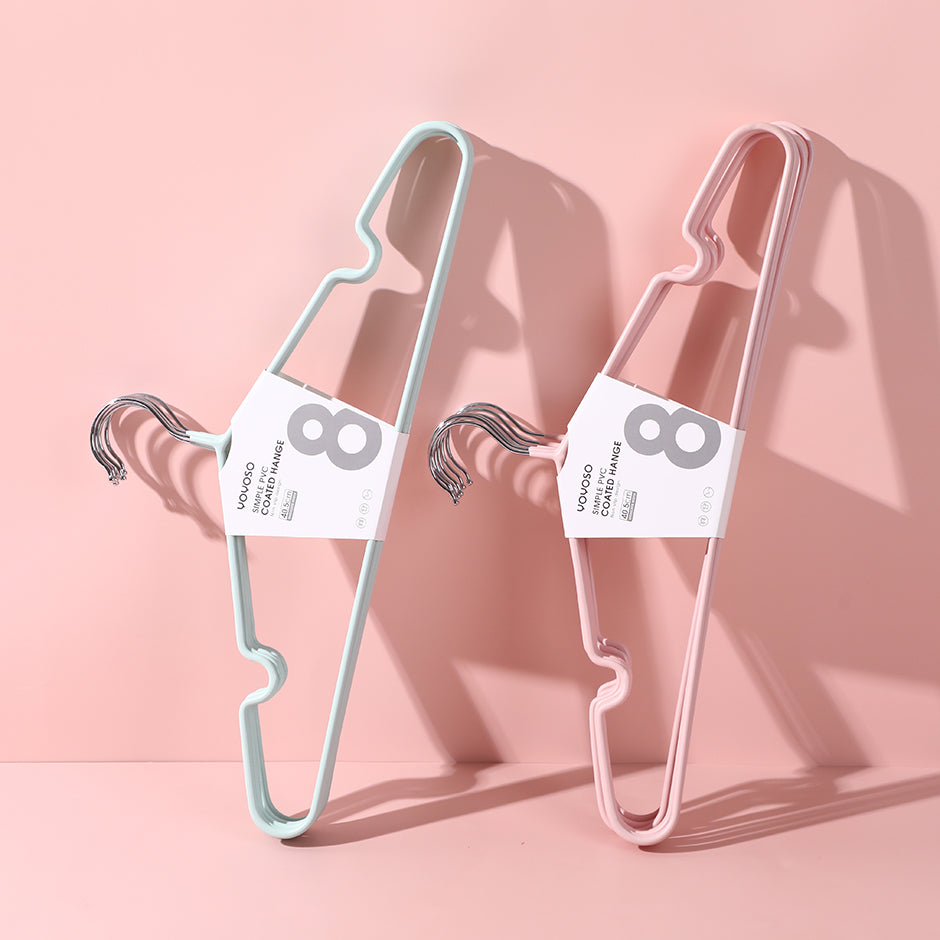 Simple PVC coated hanger-8pcs