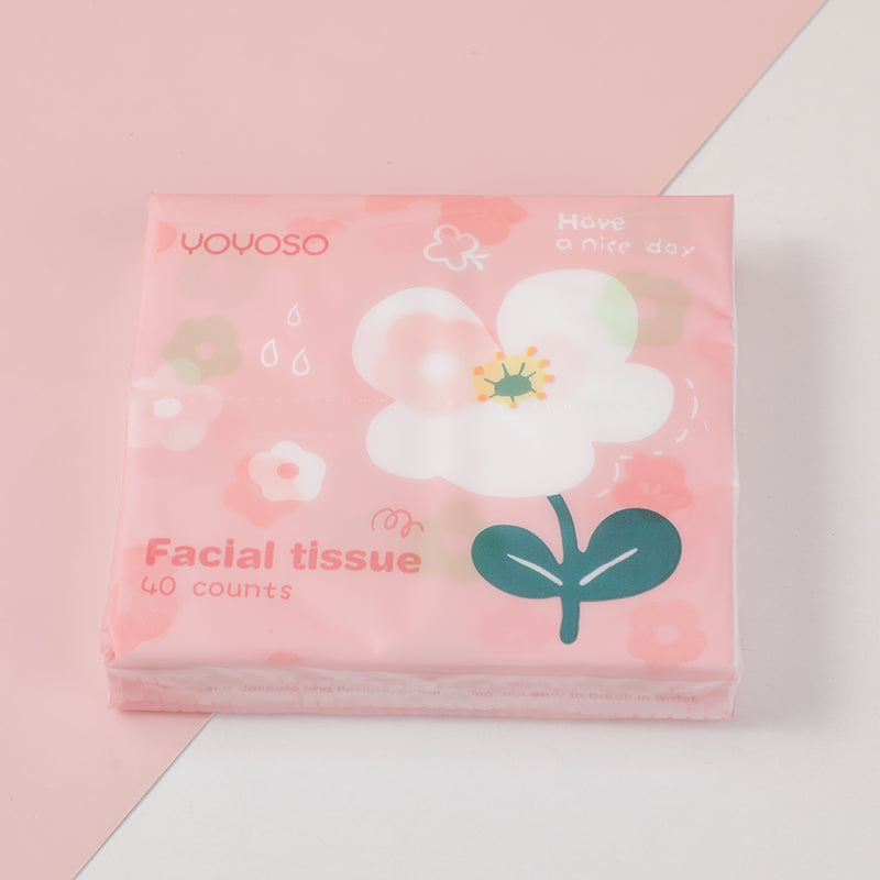 Floral series soft facial tissue single pack-cute flower