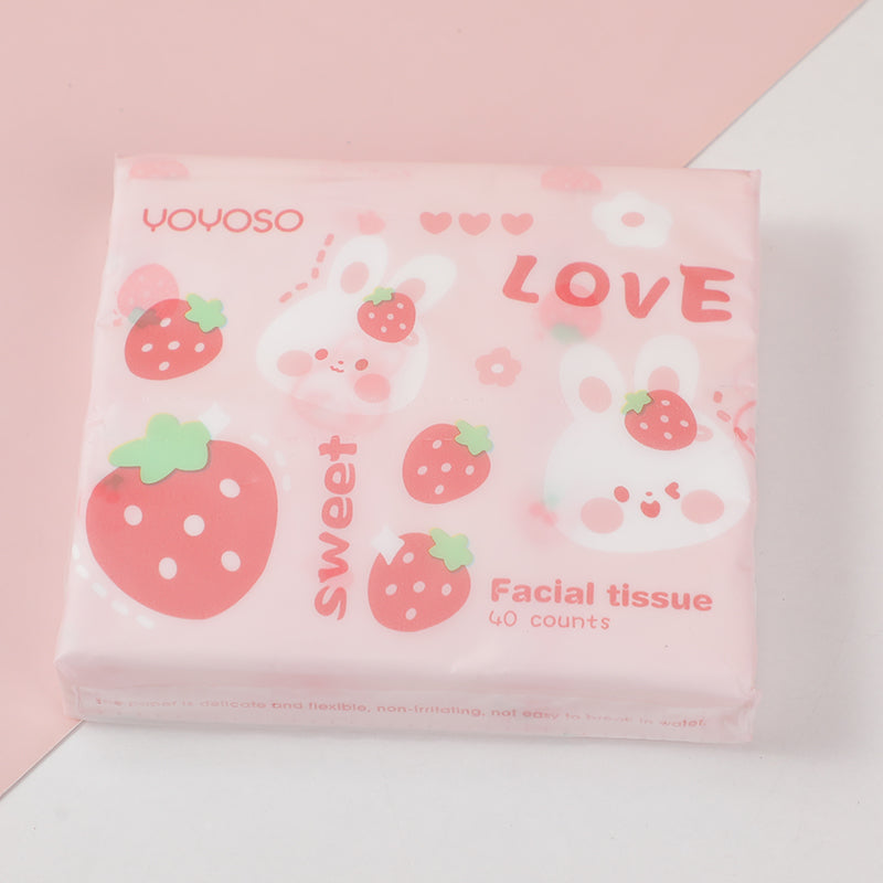 Fruit series soft facial tissue-strawberry