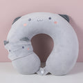 Cartoon eye mask neck pillow-grey