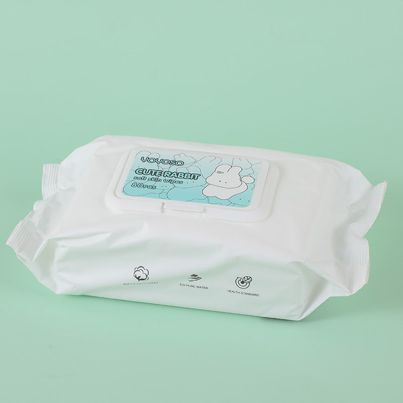 Cute rabbit soft skin wipes 80 sheets