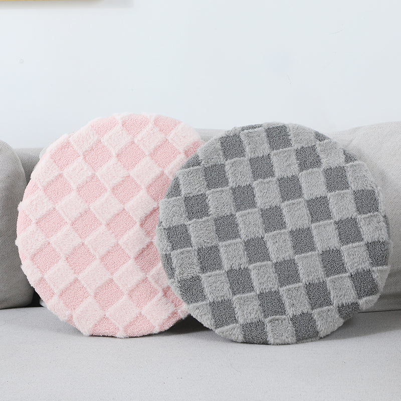 Round plaid series cushion