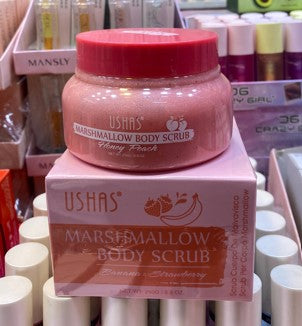 Banana and strawberry body scrub