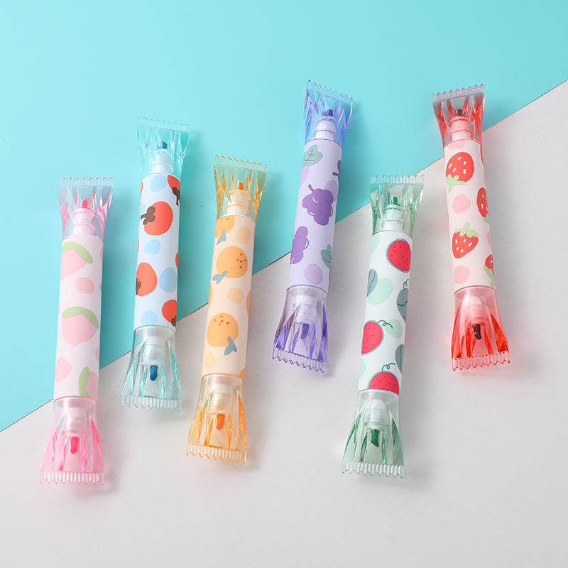 Fruit scented candy double-ended highlighter