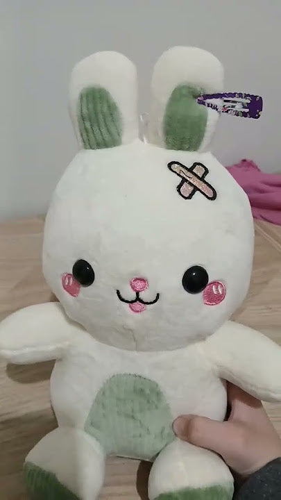 cute rabbit with band -aid