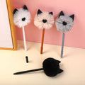 Cat hairy ball decompression gel pen-blue