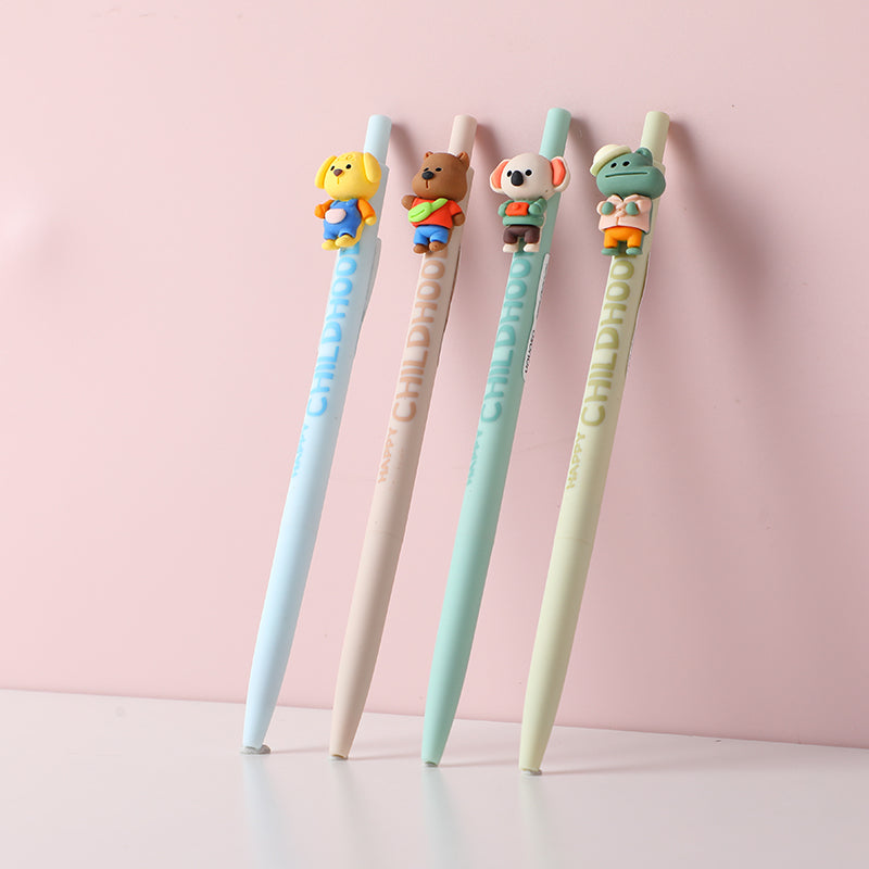 The childhood of animals pressing gel pen-black refill