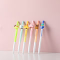 Jumping animal family pressing gel pen - blue refill