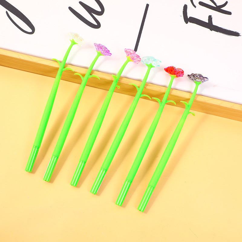 Crystal rose silicone shaking gel pen-blue