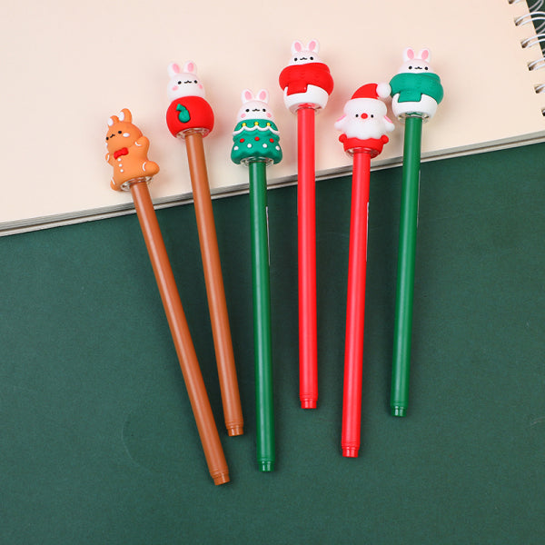 Bunny christmas gel pen-blue