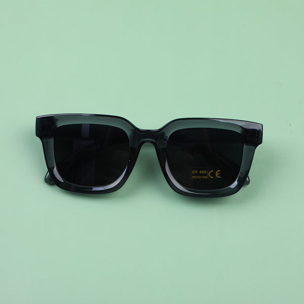 3803 Cool Square Frame Women's Sunglasses - Translucent Gray