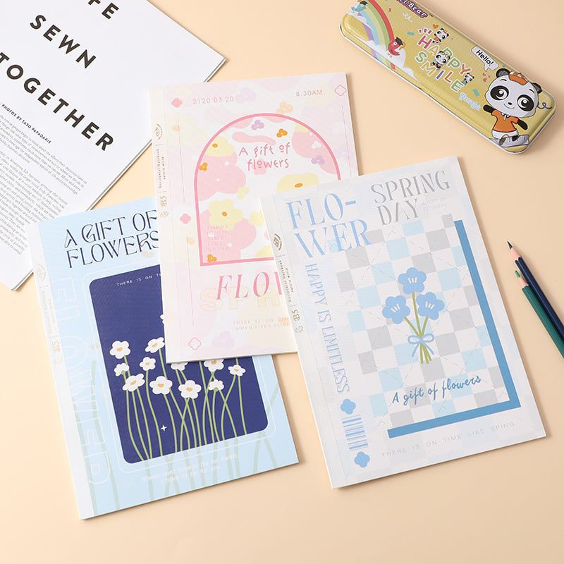 The gift of flower cordless binding notebook B5