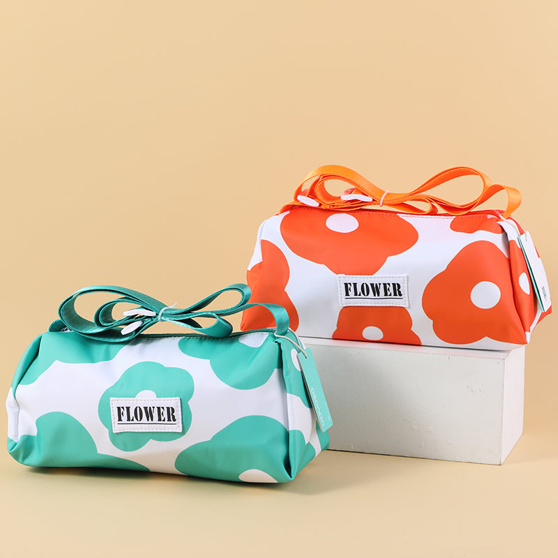 Floral round crossbody bag