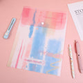 Fresh Watercolour Vertical Button File Pouch