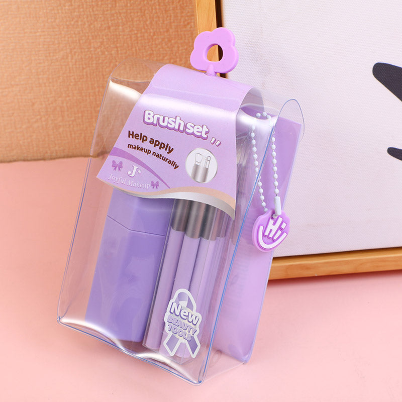 Tubular Portable Makeup Brush Set