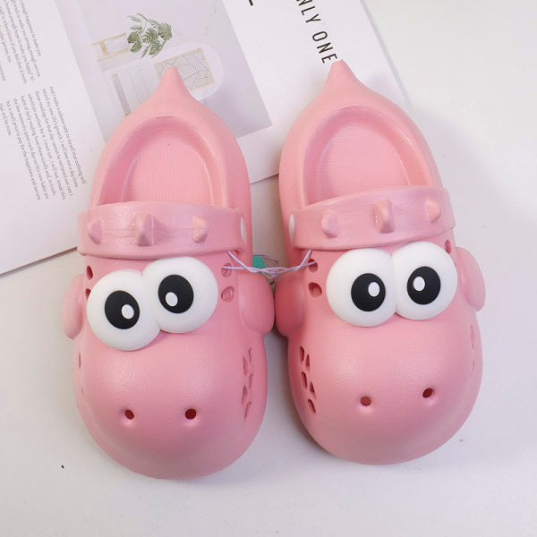 Pink dinosaur children's slippers -190
