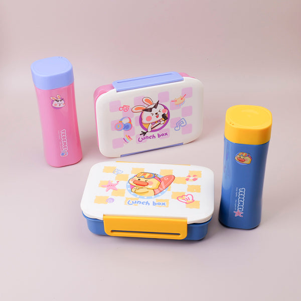 Cute animal lunch box and water cup set