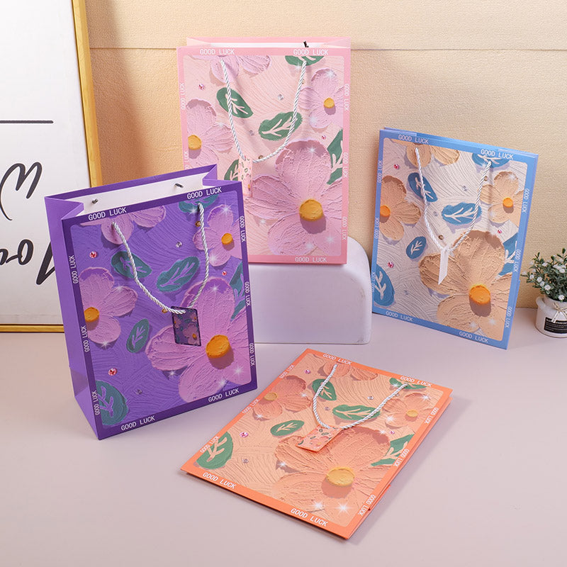 Floral Vertical Gift Bag L