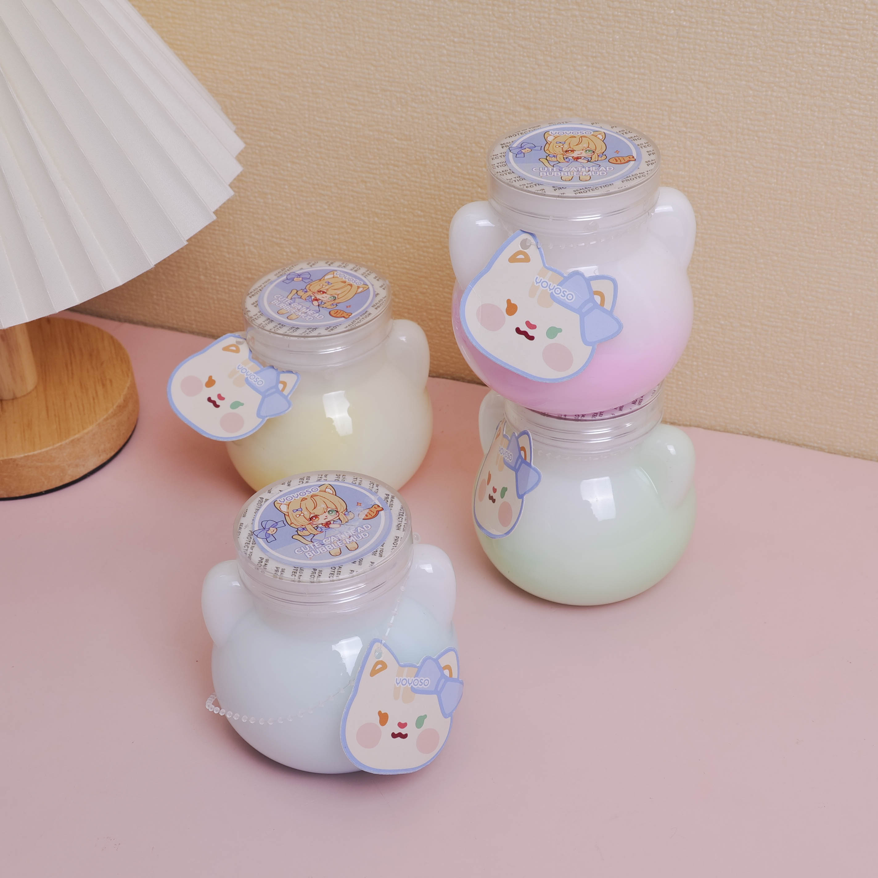 8057 Cute Cat Head Bubble Mud
