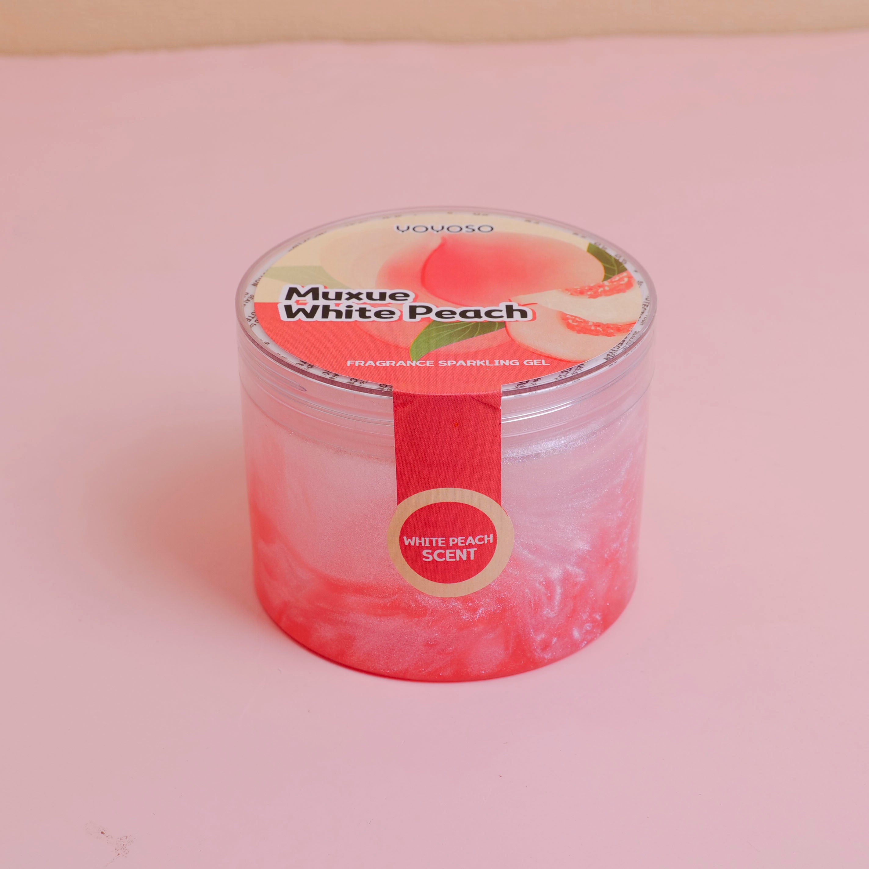 8067 Snow White Peach Fragrance Sparkling Gel