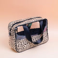 Leopard Print Portable Cosmetic Bag-Large