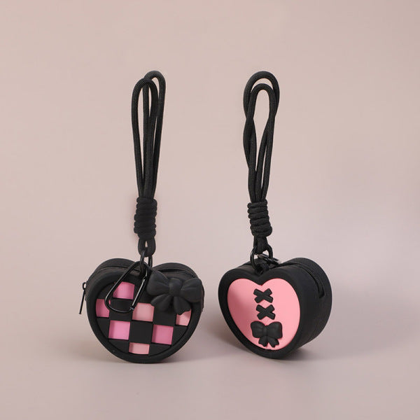Love Ribbon Short String Coin Purse