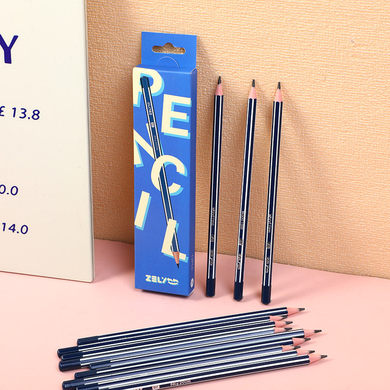 HB0712 Alphabet Series Boxed HB Pencils 12PCS - Azure