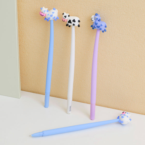 Cow Silicone Shake Neutral Pen - Blue Core