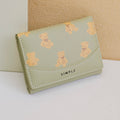 Cute Little Bear Women's Short Wallet - Green